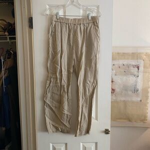 Quince Linen Straight Leg Cropped Pants